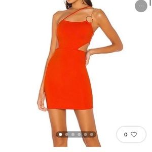 Orange H:ours Revolve Marlee Mini Dress Size Small w gold details